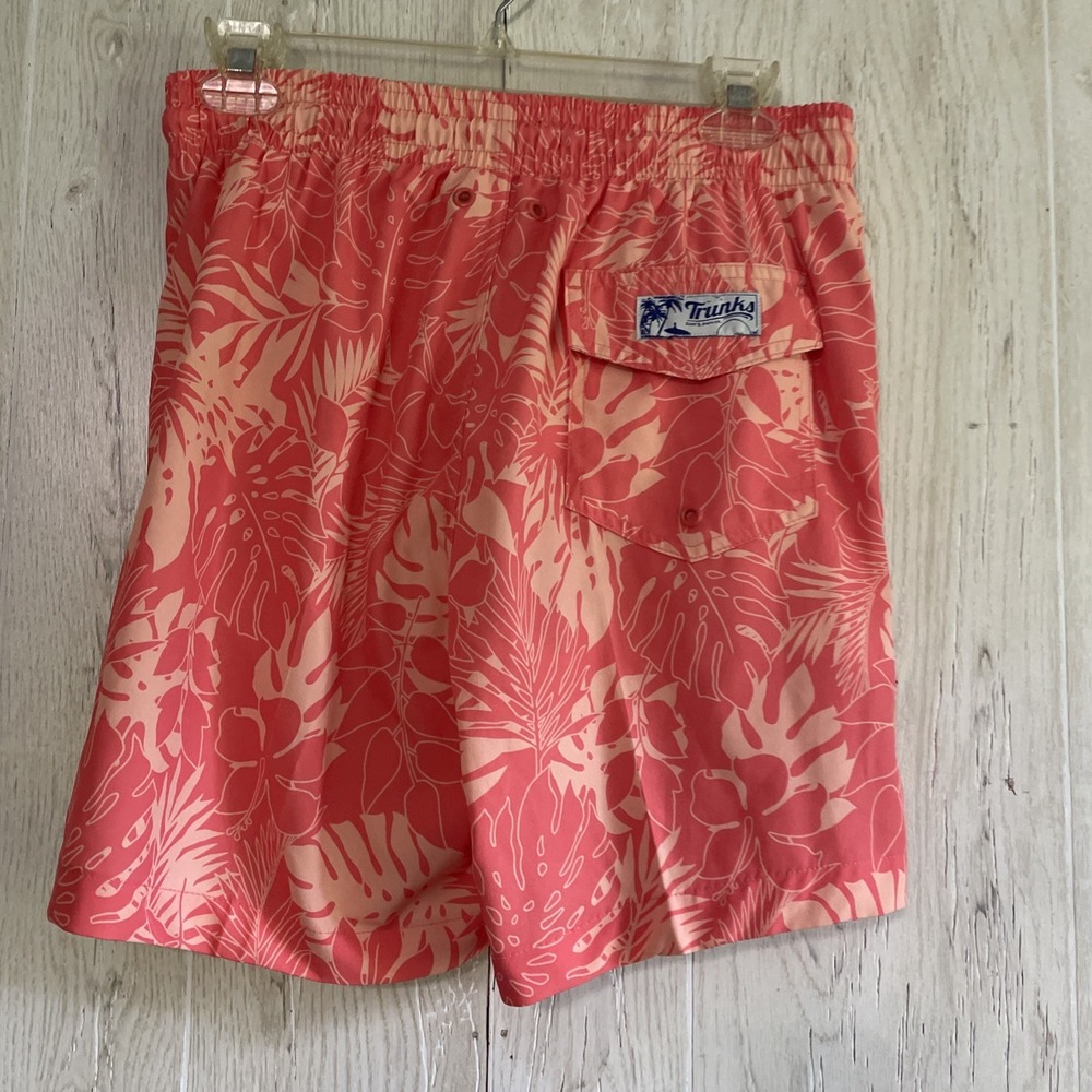 Trunks Surf & Swim Co. Chambray Palm Leaf Sano‎ Swim Short Men's Small